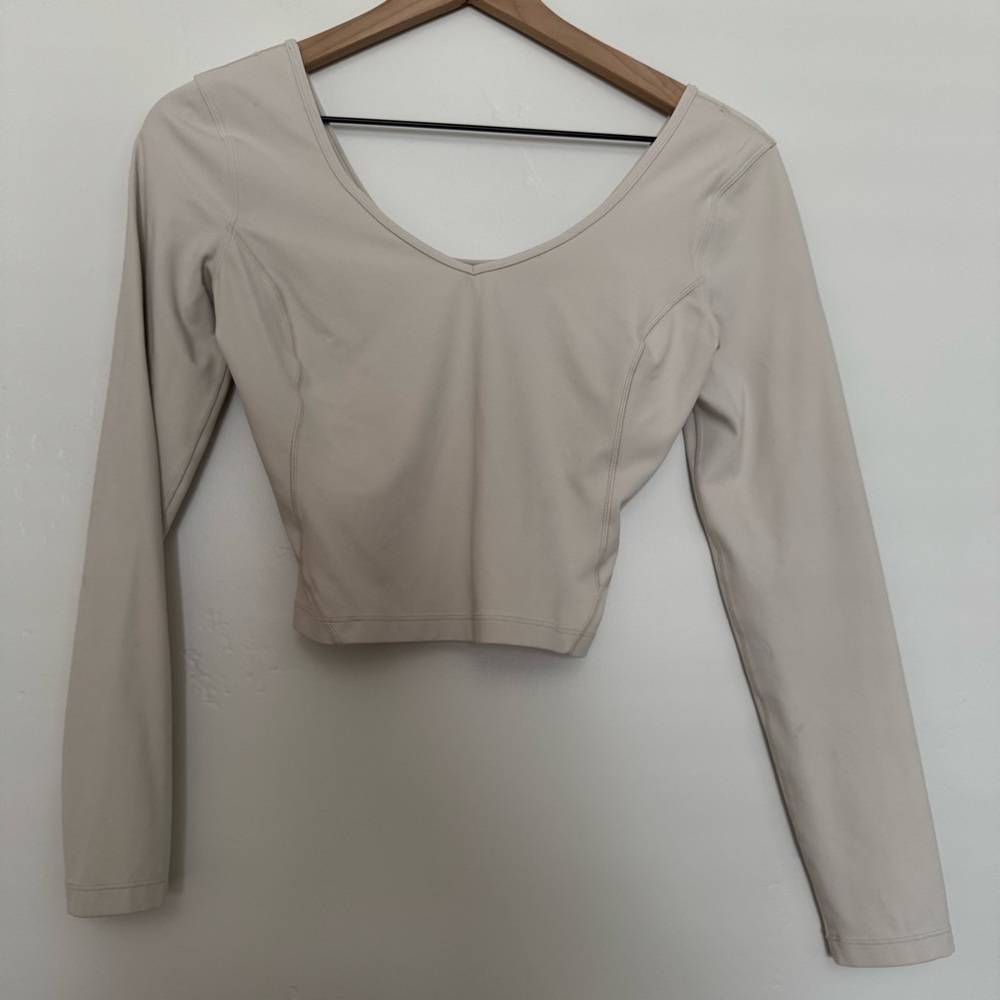 Lululemon off white align cropped Long Sleeve Top